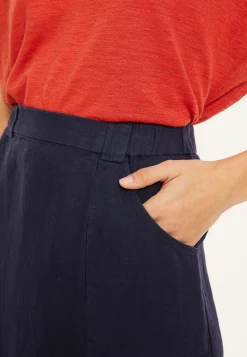 Maison Montagut Jupe Longue En Lin A Poches - Valentine><noscript><img width=