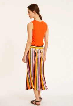 Maison Montagut Jupe Plissee En Coton Bio - Merle><noscript><img width=