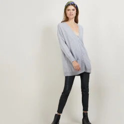 Maison Montagut Long Cardigan A Poches En Cachemire - Blush><noscript><img width=