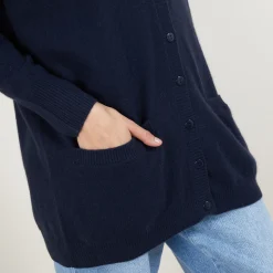 Maison Montagut Long Cardigan A Poches En Cachemire - Blush><noscript><img width=