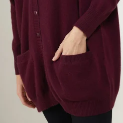 Maison Montagut Long Cardigan A Poches En Cachemire - Blush><noscript><img width=