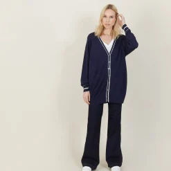 Maison Montagut Long Cardigan En Lin Cachemire - Narcissa><noscript><img width=