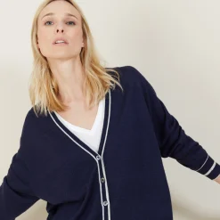 Maison Montagut Long Cardigan En Lin Cachemire - Narcissa><noscript><img width=