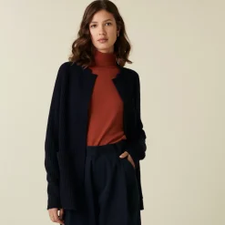 Maison Montagut Long Gilet A Poches En Cachemire Melange - Dina><noscript><img width=