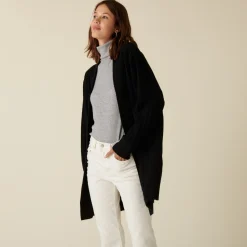 Maison Montagut Long Gilet En Laine Alpaga Manches Ballons - Damy><noscript><img width=