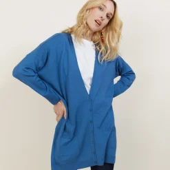 Maison Montagut Long Gilet En Laine Avec Poches - Anne-Sophie>Femme Vestes Et Gilets