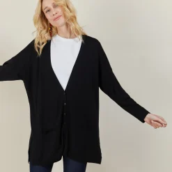 Maison Montagut Long Gilet En Laine Avec Poches - Anne-Sophie><noscript><img width=