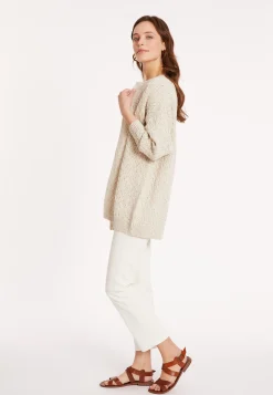 Maison Montagut Long Gilet Ouvert En Coton Et Lin - Polenia><noscript><img width=