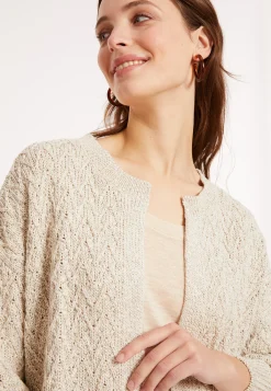 Maison Montagut Long Gilet Ouvert En Coton Et Lin - Polenia><noscript><img width=