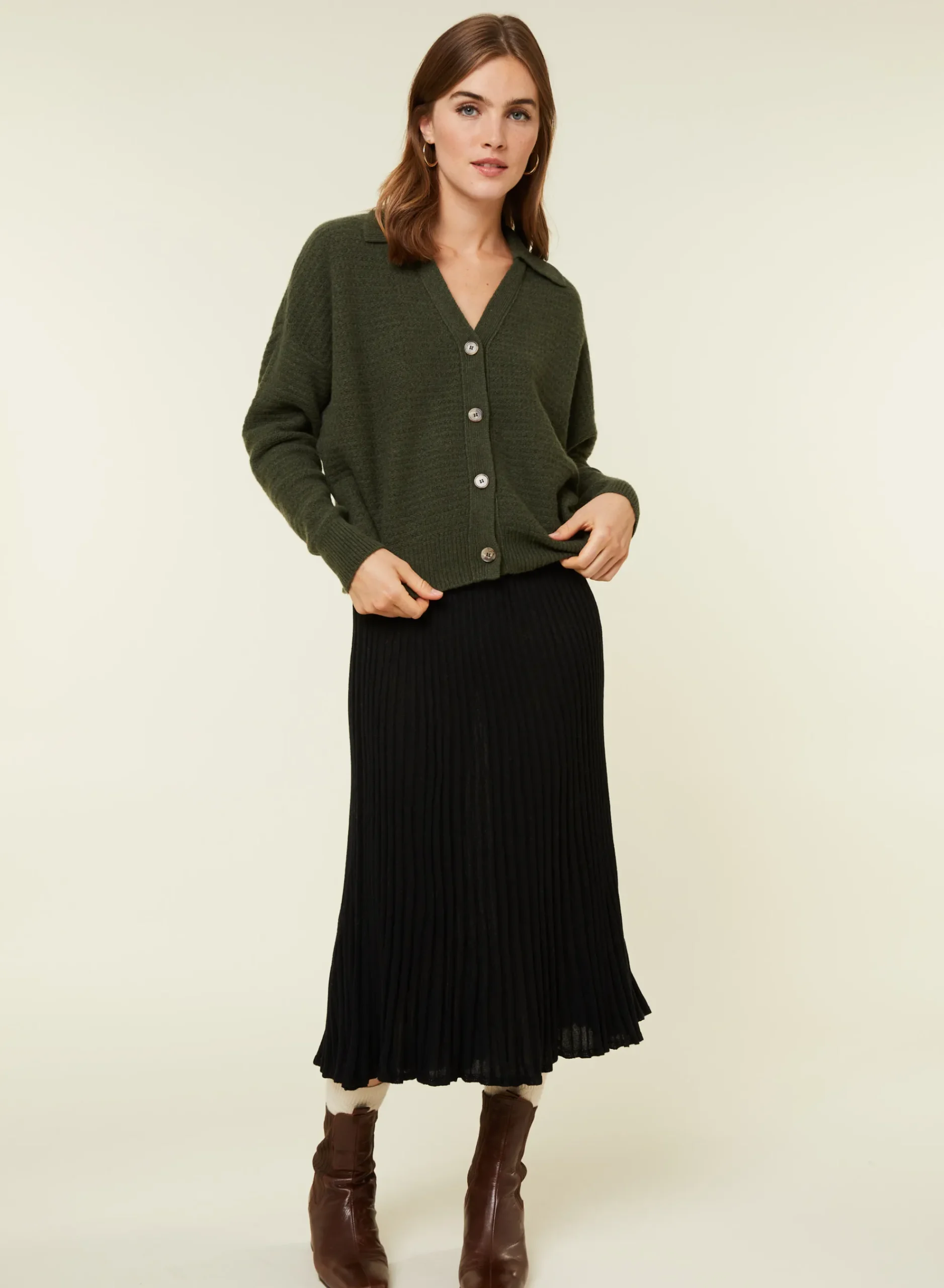 Maison Montagut Longue Jupe Fluide En Laine Merinos - Caeline>Femme Jupes