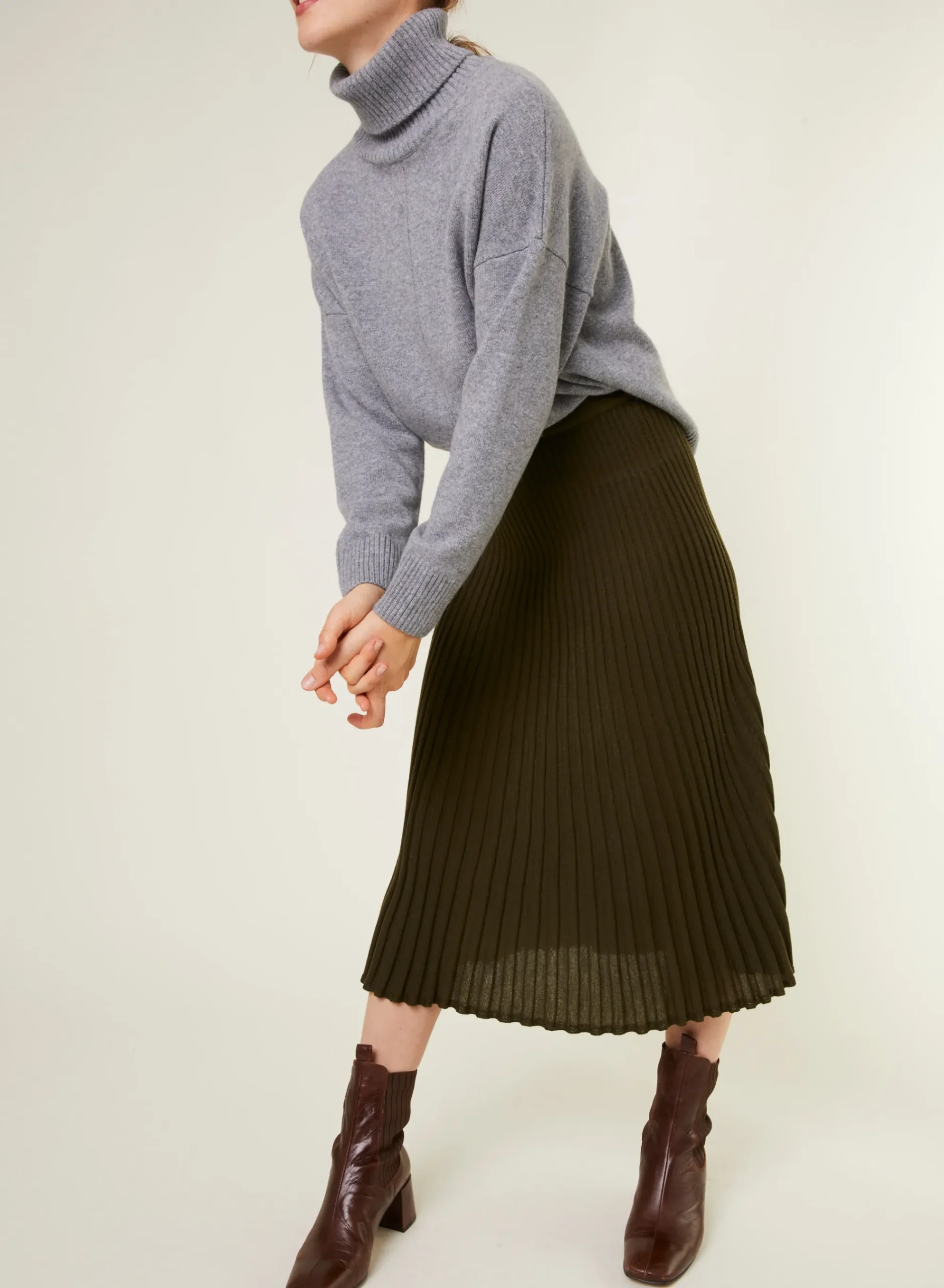 Maison Montagut Longue Jupe Fluide En Laine Merinos - Caeline>Femme Jupes