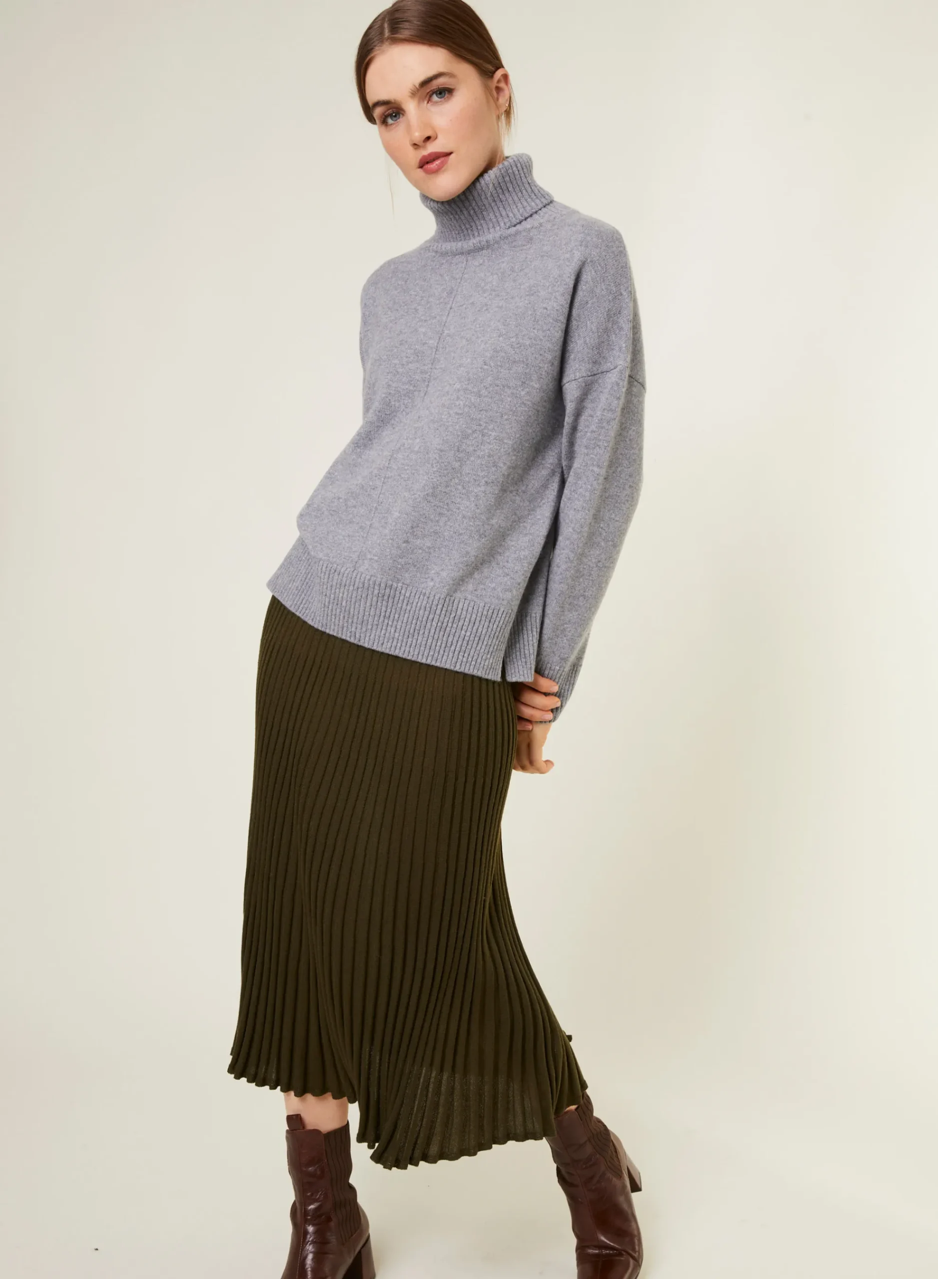 Maison Montagut Longue Jupe Fluide En Laine Merinos - Caeline>Femme Jupes