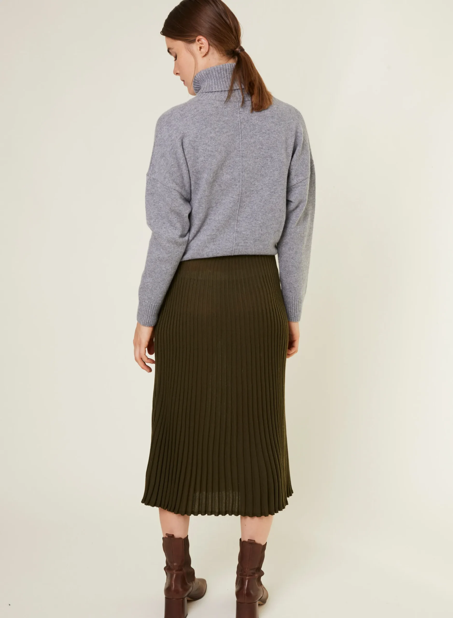 Maison Montagut Longue Jupe Fluide En Laine Merinos - Caeline>Femme Jupes