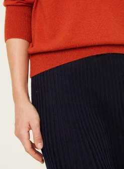 Maison Montagut Longue Jupe Fluide En Laine Merinos - Caeline><noscript><img width=