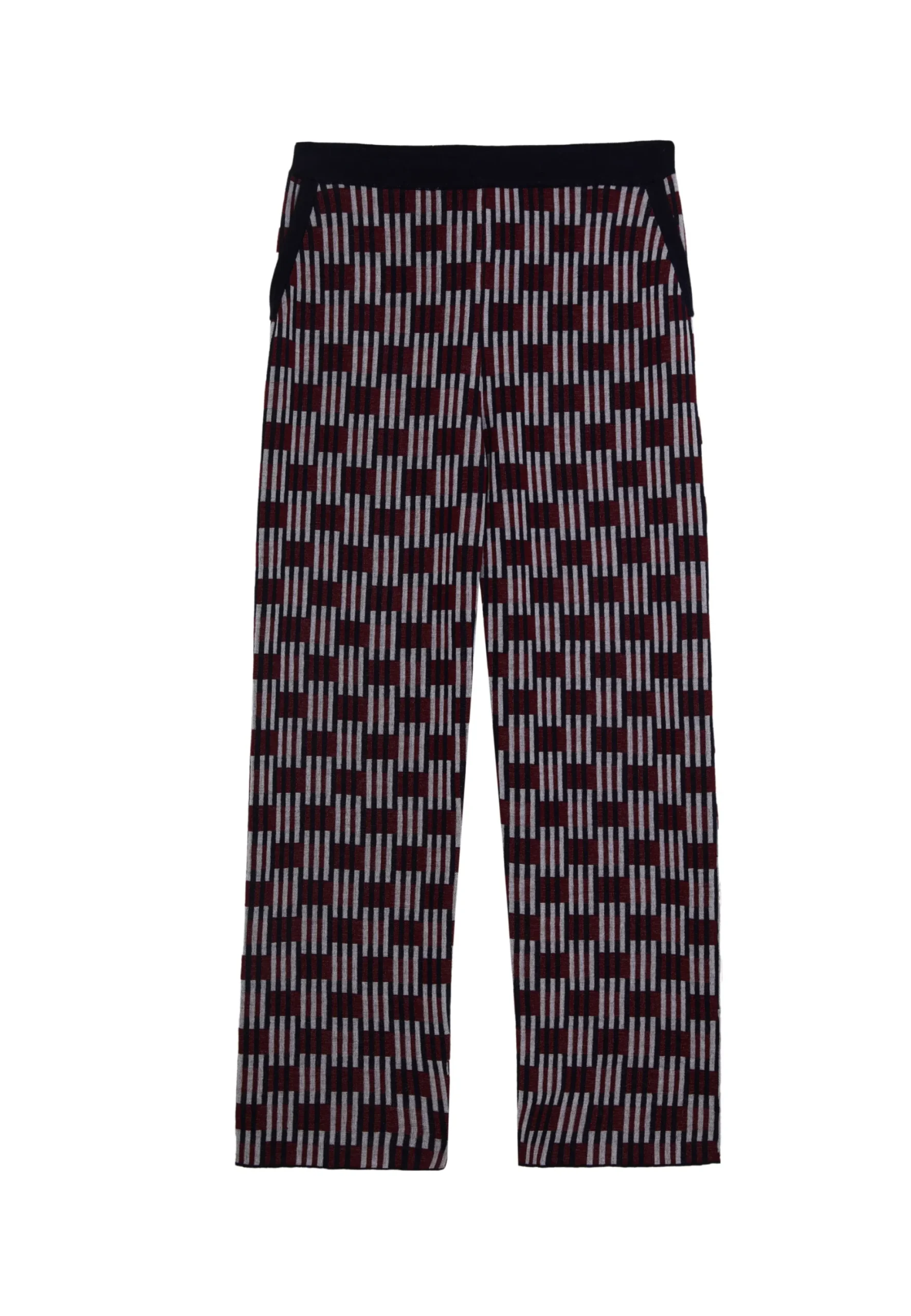 Maison Montagut Pantalon A Motifs En Laine Merinos - Gill>Femme Pantalons