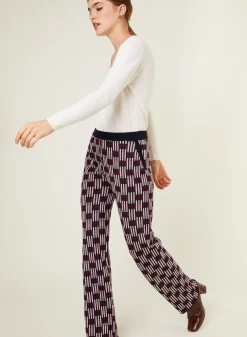 Maison Montagut Pantalon A Motifs En Laine Merinos - Gill><noscript><img width=