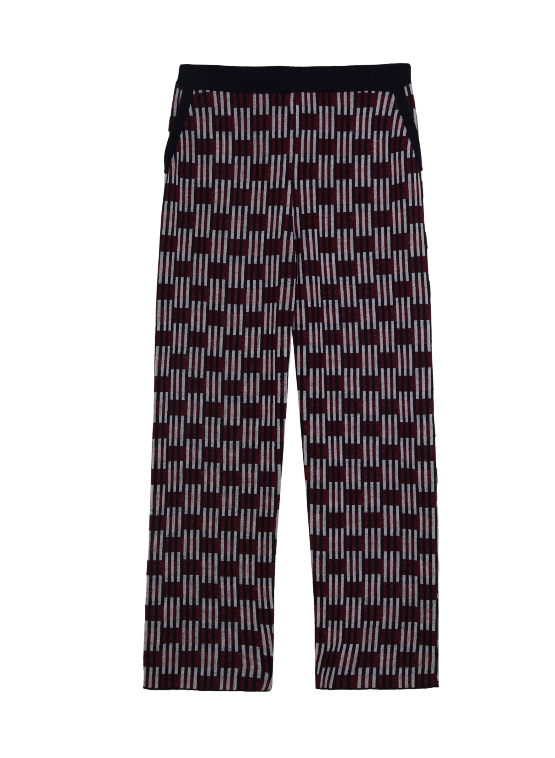 Maison Montagut Pantalon A Motifs En Laine Merinos - Gill>Femme Pantalons