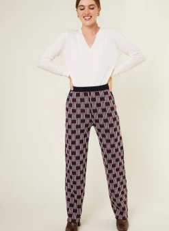 Maison Montagut Pantalon A Motifs En Laine Merinos - Gill><noscript><img width=