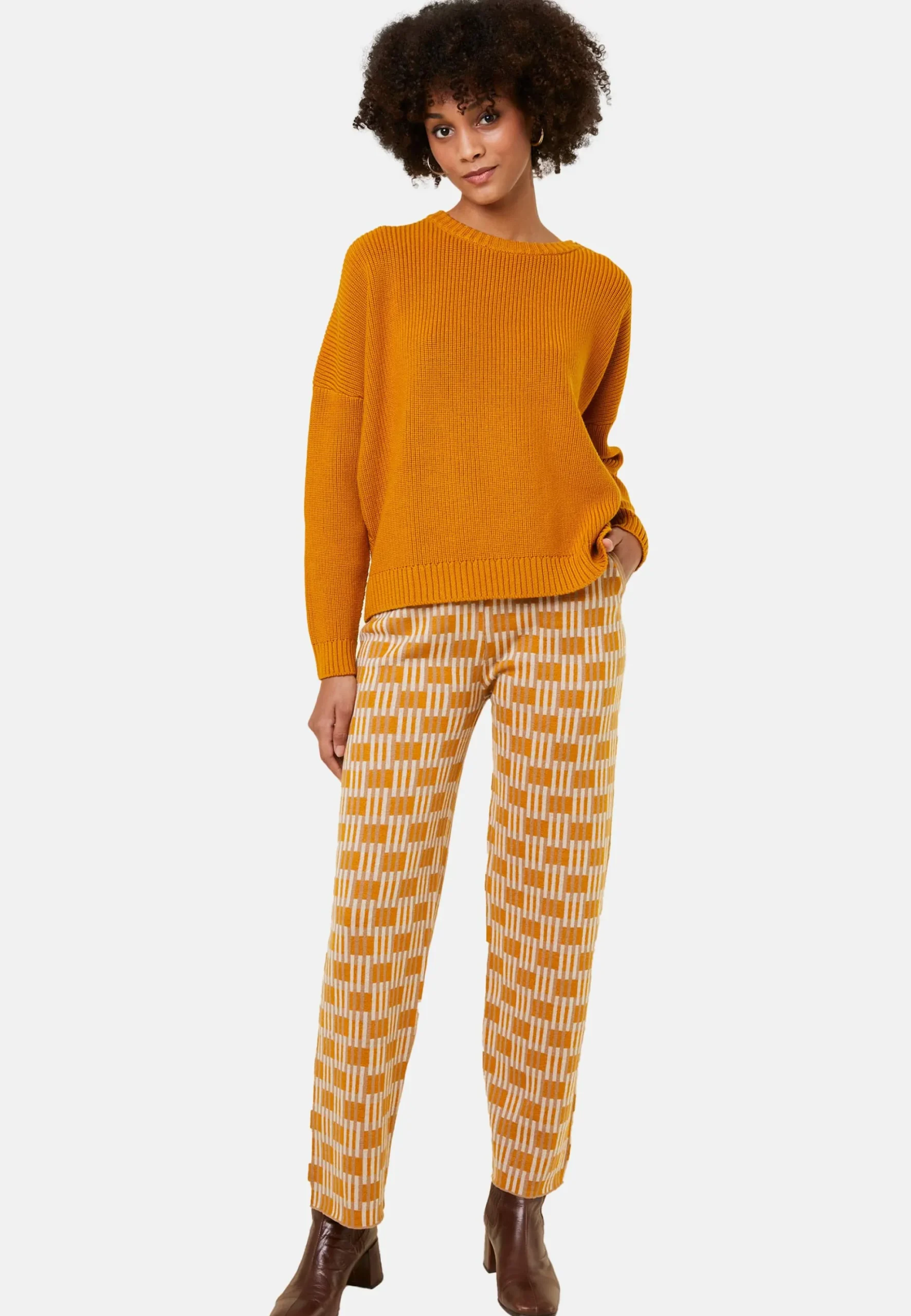 Maison Montagut Pantalon A Motifs En Laine Merinos - Gill>Femme Pantalons