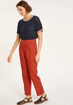 Maison Montagut Pantalon A Poches En Lin - Victoire><noscript><img width=