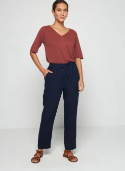 Maison Montagut Pantalon Casual En Lin - Toscane><noscript><img width=