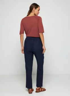 Maison Montagut Pantalon Casual En Lin - Toscane><noscript><img width=