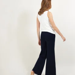 Maison Montagut Pantalon Droit En Cachemire Et Laine Melange - Gessy><noscript><img width=