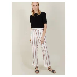 Maison Montagut Pantalon Raye A Poches - Mali><noscript><img width=