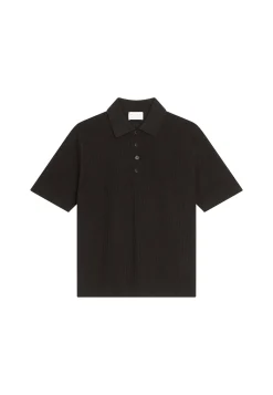 Maison Montagut Polo A Cotes En Lin Flamme - Petunia><noscript><img width=