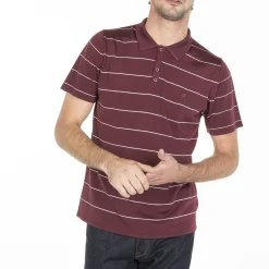 Maison Montagut Polo A Rayures En Fil Lumiere - Leon><noscript><img width=