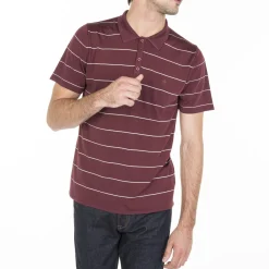 Maison Montagut Polo A Rayures En Fil Lumiere - Leon><noscript><img width=