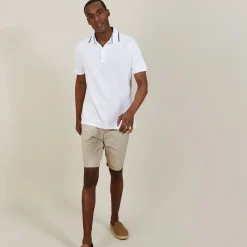 Maison Montagut Polo Col Bicolore En Coton - Bistro>Homme Polos