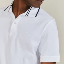 Maison Montagut Polo Col Bicolore En Coton - Bistro>Homme Polos