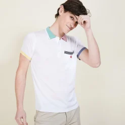 Maison Montagut Polo Colore En Fil Lumiere - Baptiste>Homme Fil Lumiere Pour Lui