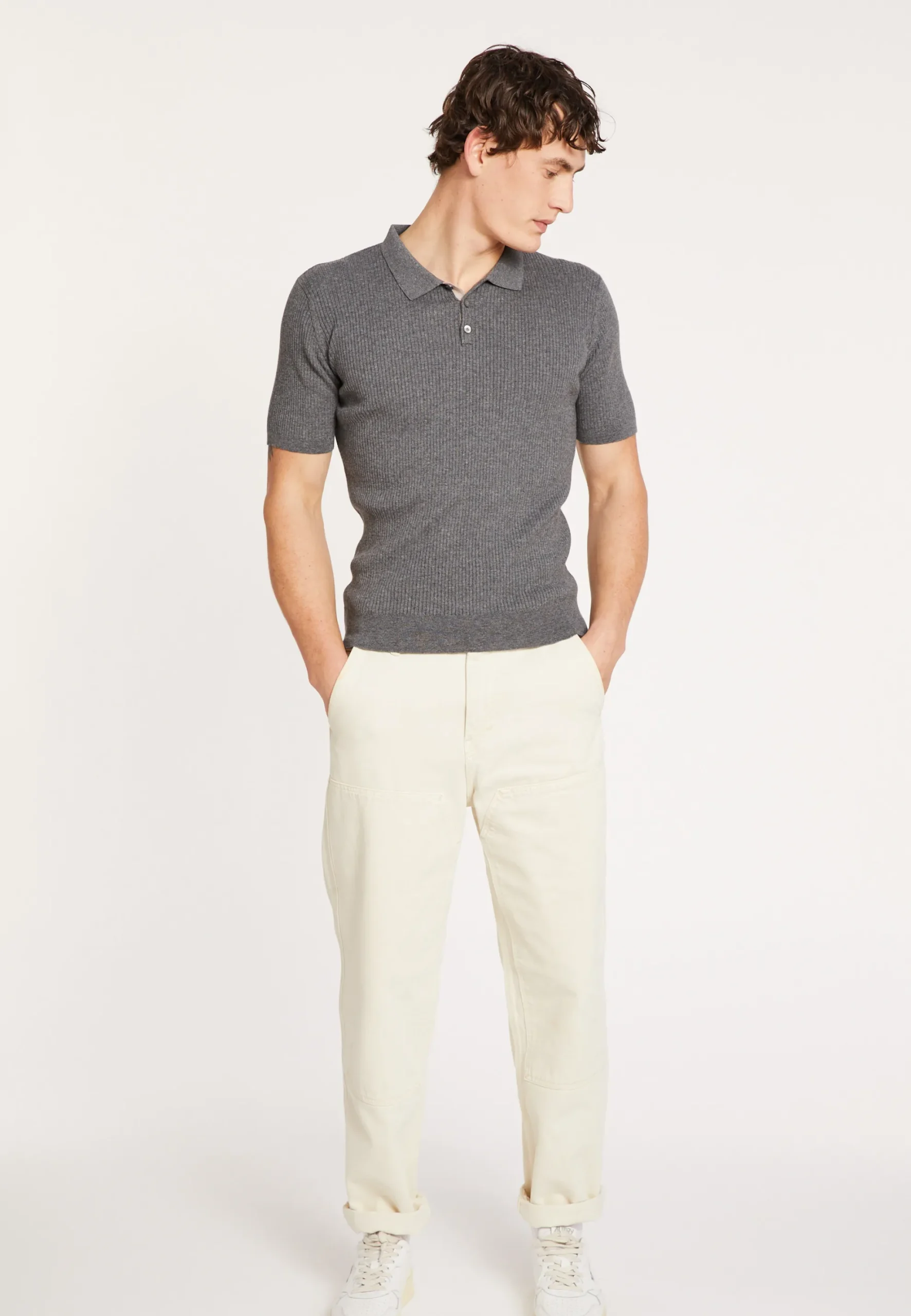 Maison Montagut Polo En Coton Et Laine Merinos - Lou>Homme Polos