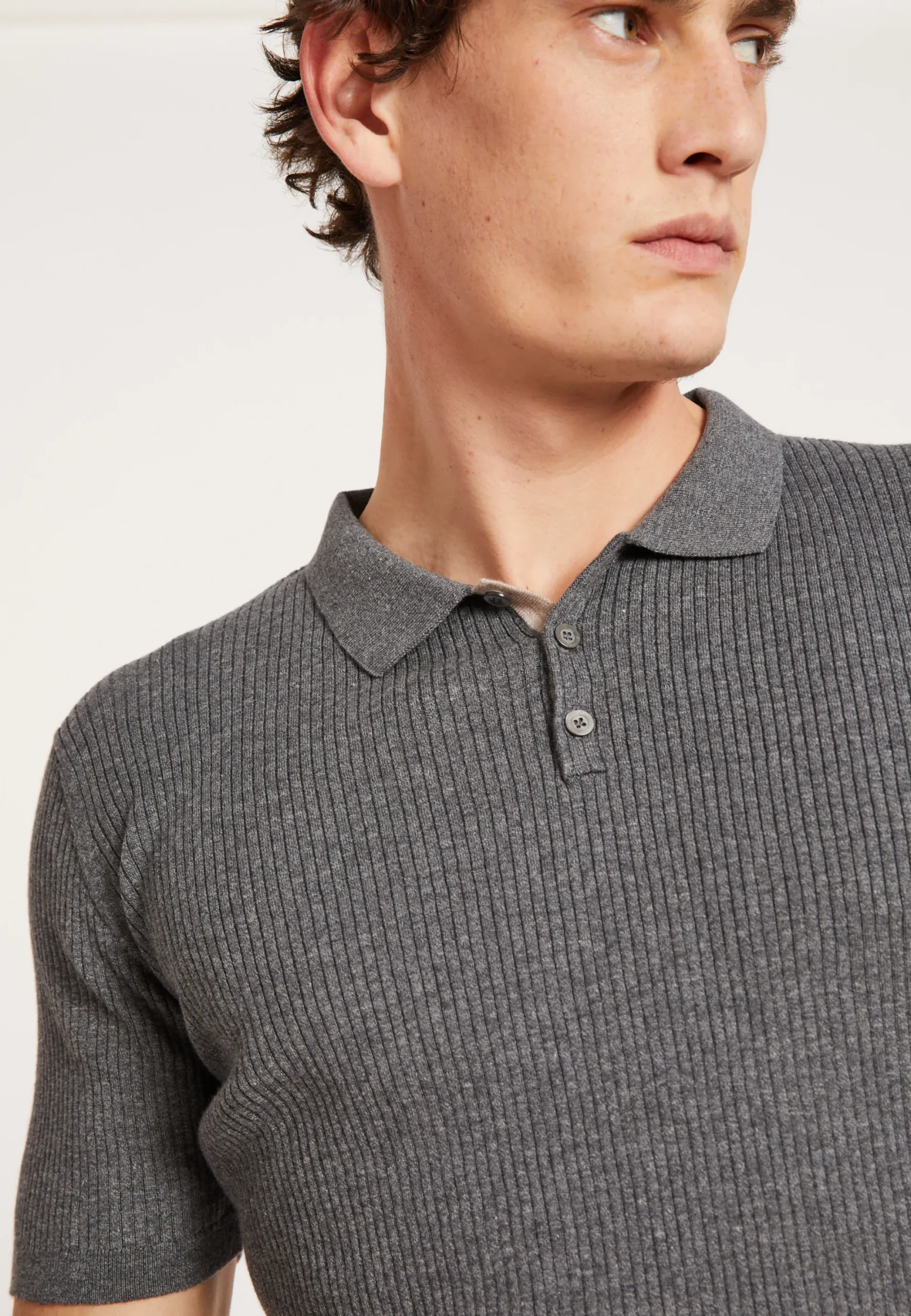 Maison Montagut Polo En Coton Et Laine Merinos - Lou>Homme Polos