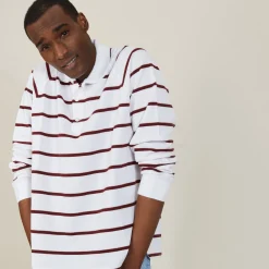 Maison Montagut Polo En Coton Manches Longues A Rayures - Pavel><noscript><img width=