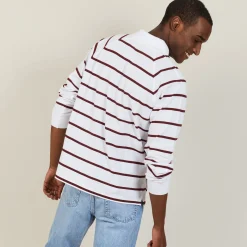 Maison Montagut Polo En Coton Manches Longues A Rayures - Pavel><noscript><img width=