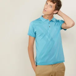Maison Montagut Polo En Fil Lumiere A Fleches - Billy>Homme Fil Lumiere Pour Lui