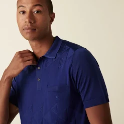 Maison Montagut Polo En Fil Lumiere Motifs Triangulaires - Danilo><noscript><img width=