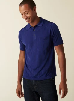 Maison Montagut Polo En Fil Lumiere Motifs Triangulaires - Danilo><noscript><img width=