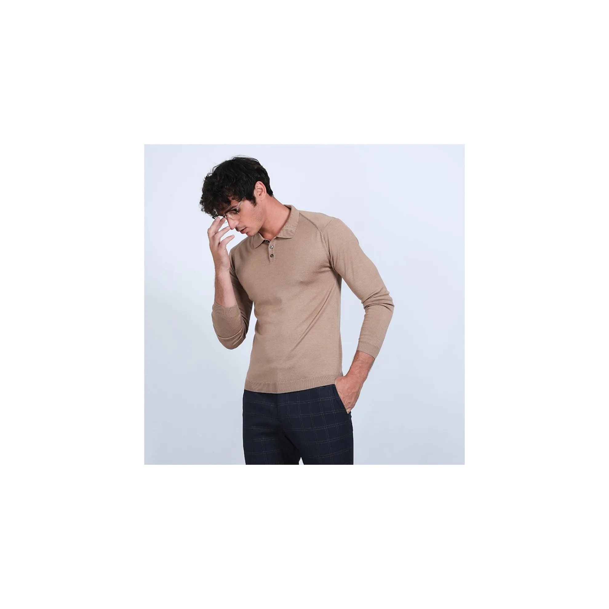 Maison Montagut Polo En Laine Et Soie - Bartev>Homme Pulls