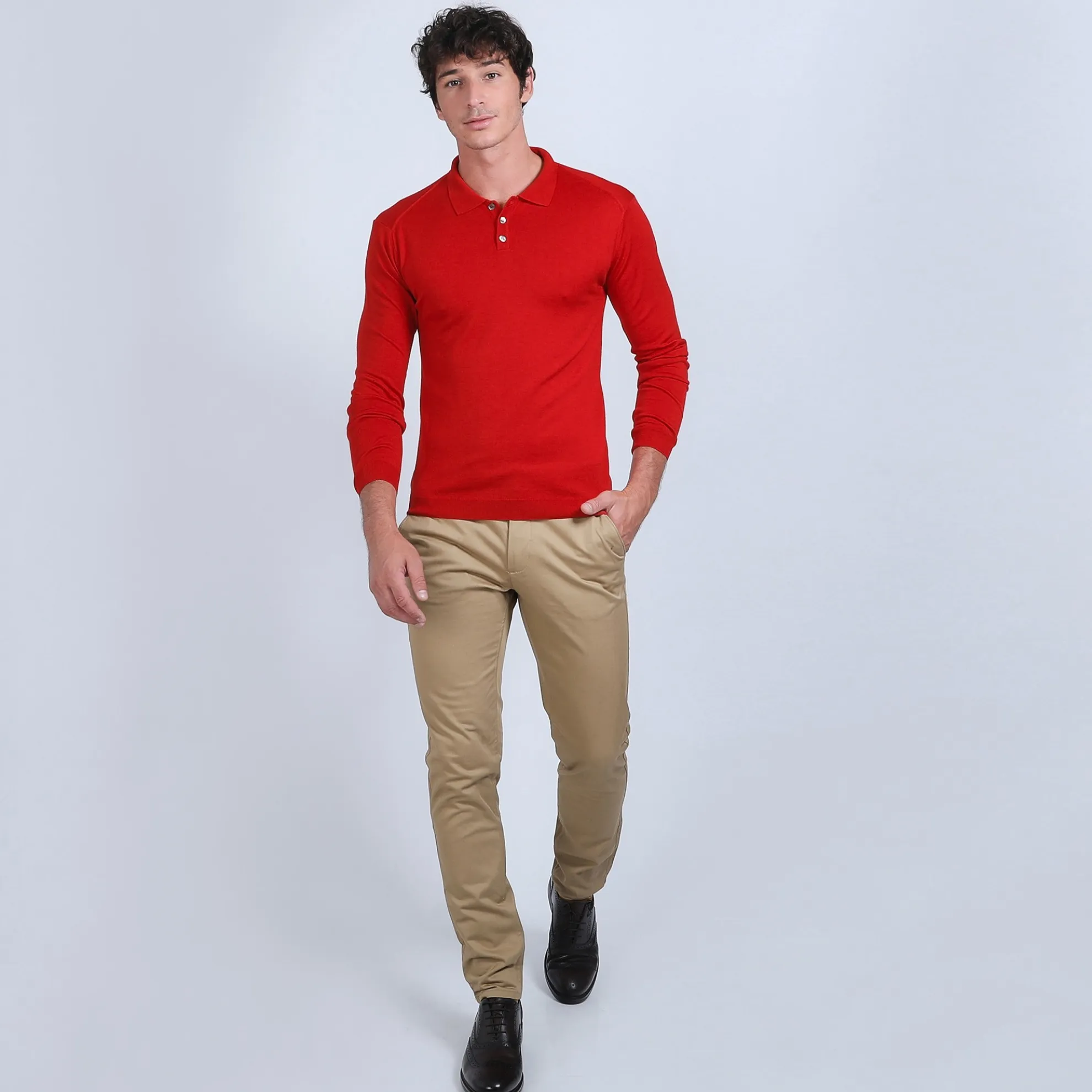 Maison Montagut Polo En Laine Et Soie - Bartev>Homme Pulls