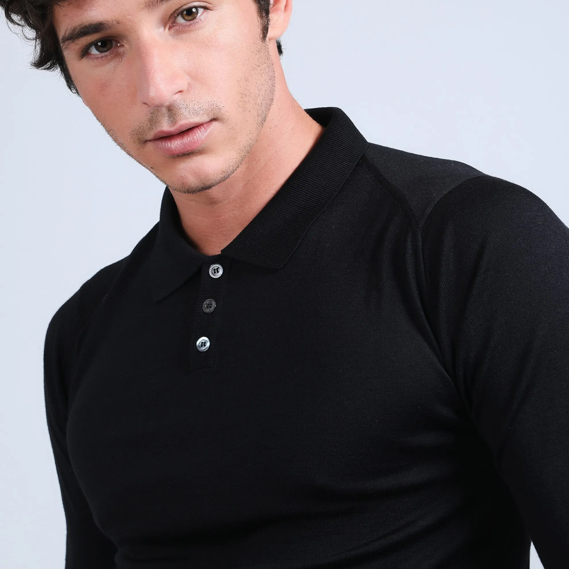 Maison Montagut Polo En Laine Et Soie - Bartev>Homme Pulls