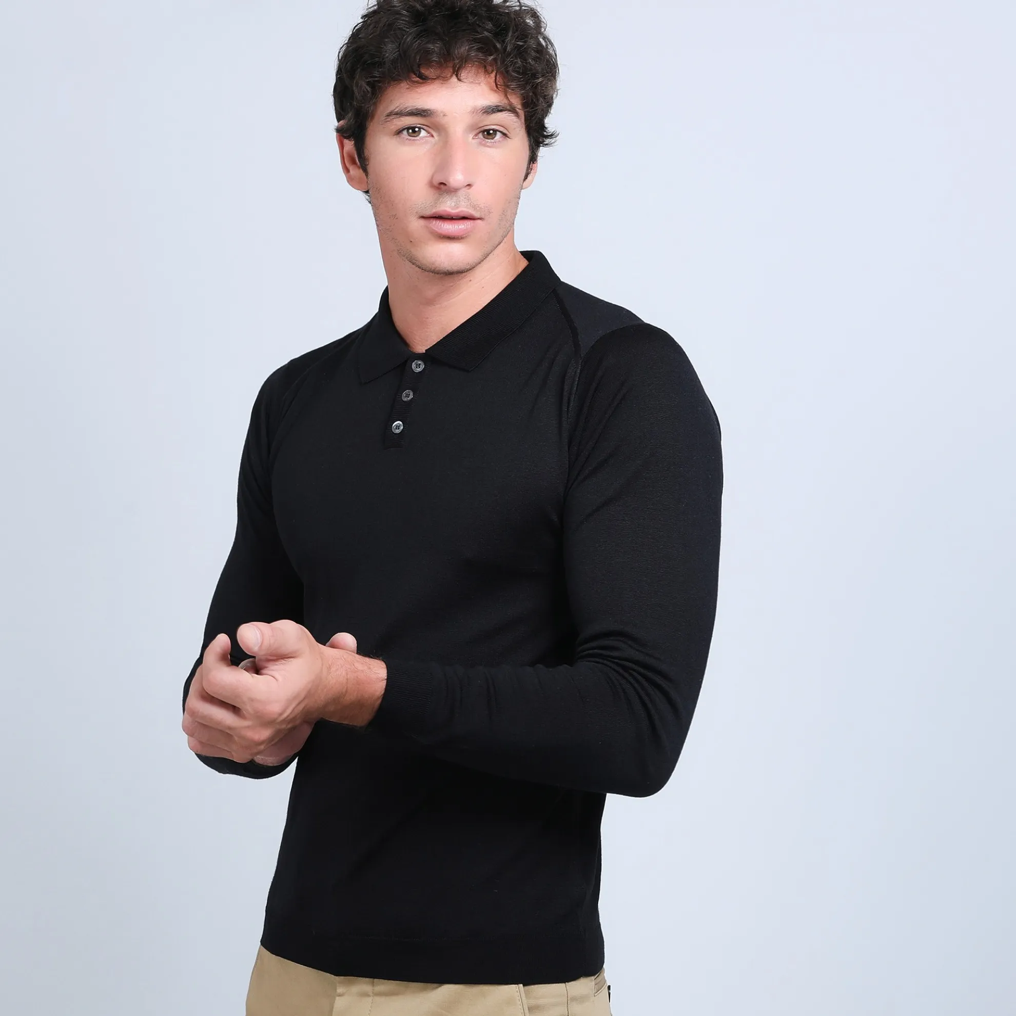 Maison Montagut Polo En Laine Et Soie - Bartev>Homme Pulls