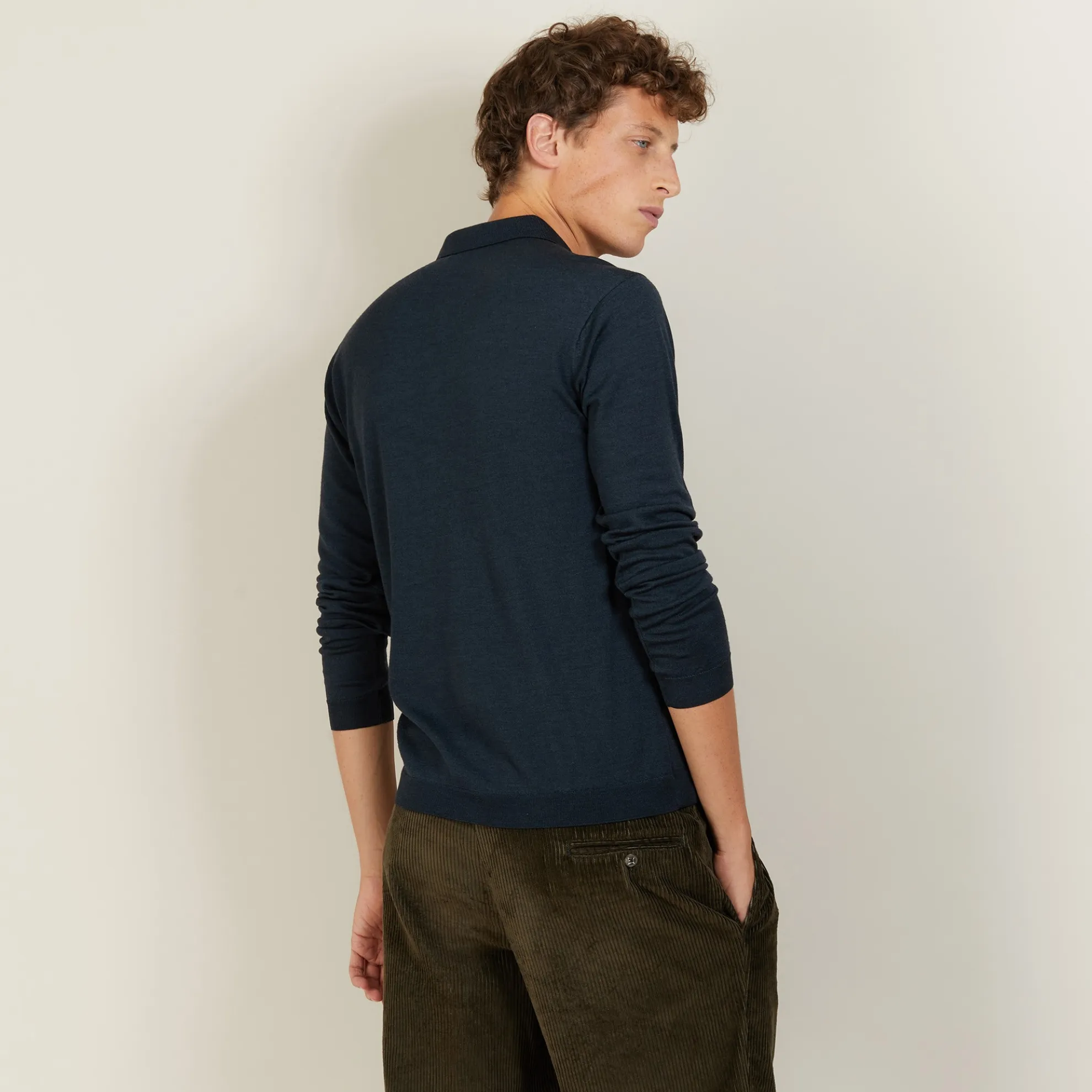 Maison Montagut Polo En Laine Et Soie - Bartev>Homme Polos