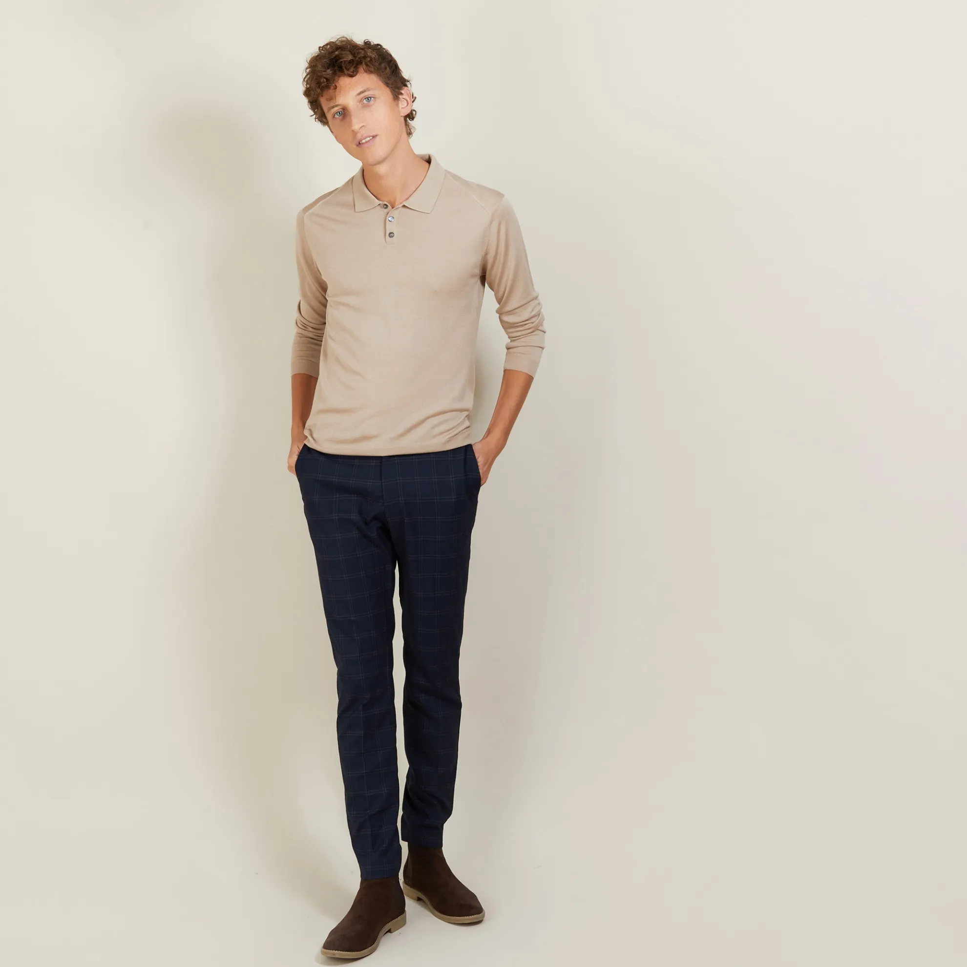 Maison Montagut Polo En Laine Et Soie - Bartev>Homme Polos