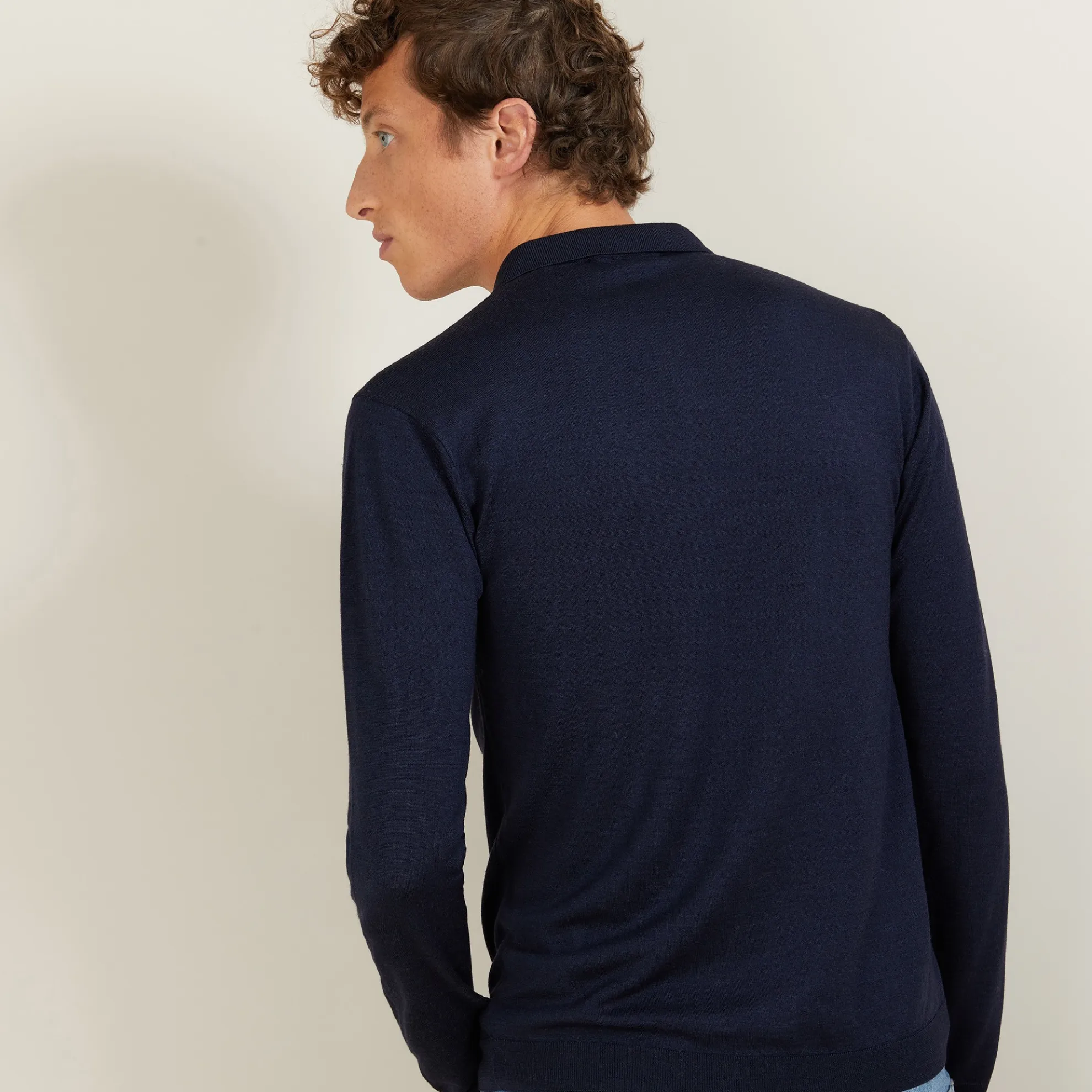 Maison Montagut Polo En Laine Et Soie - Bartev>Homme Polos