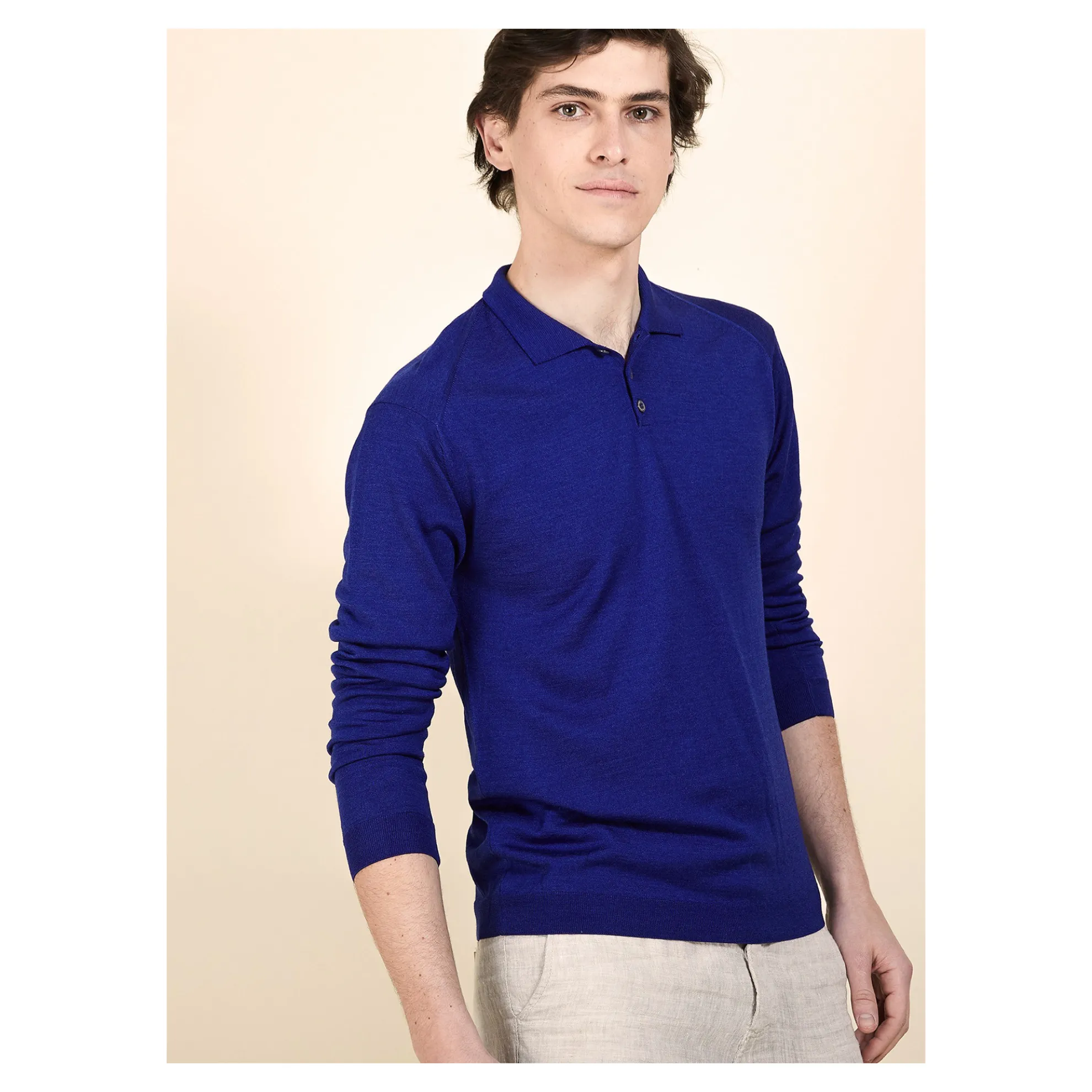 Maison Montagut Polo En Laine Et Soie - Bartev>Homme Polos