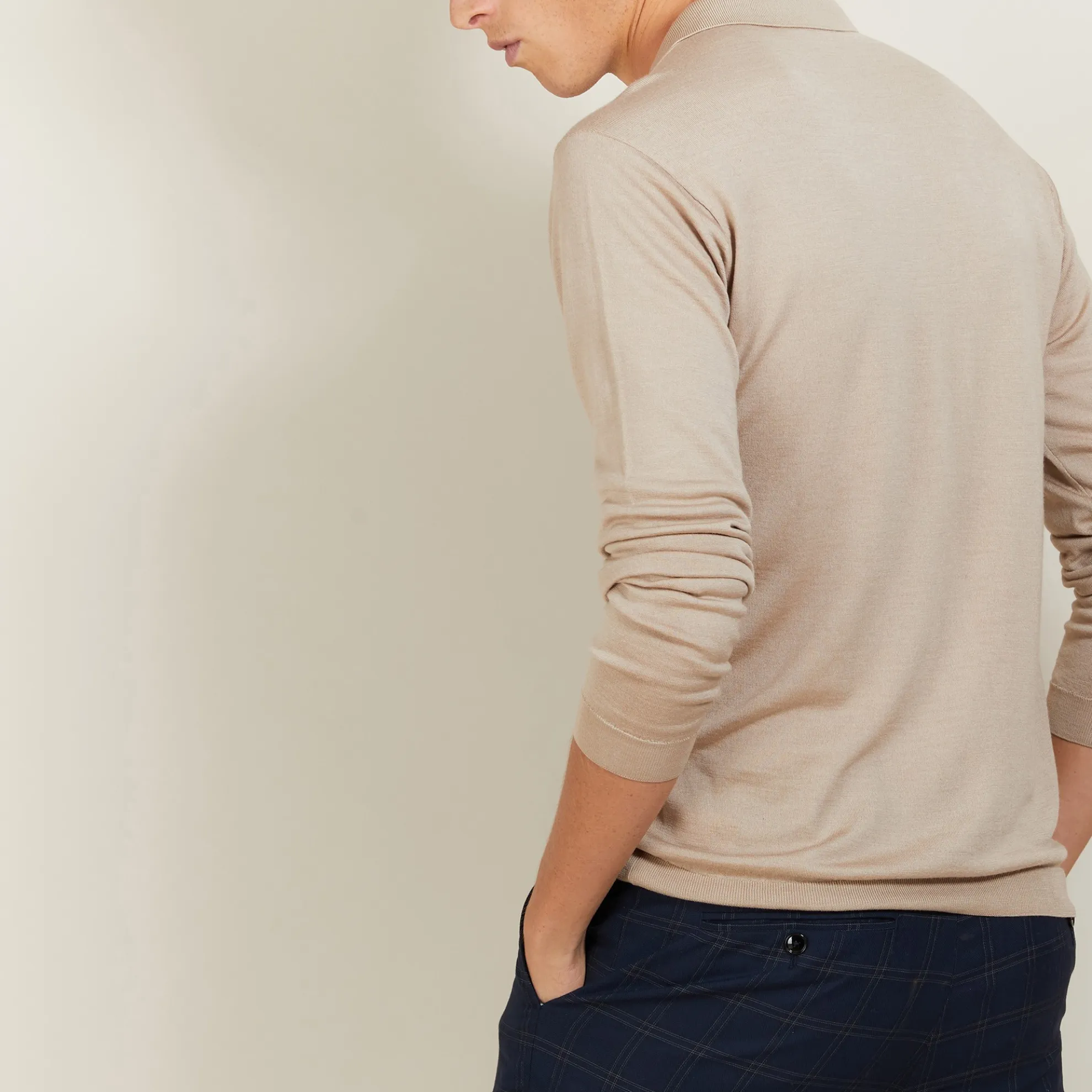 Maison Montagut Polo En Laine Et Soie - Bartev>Homme Polos